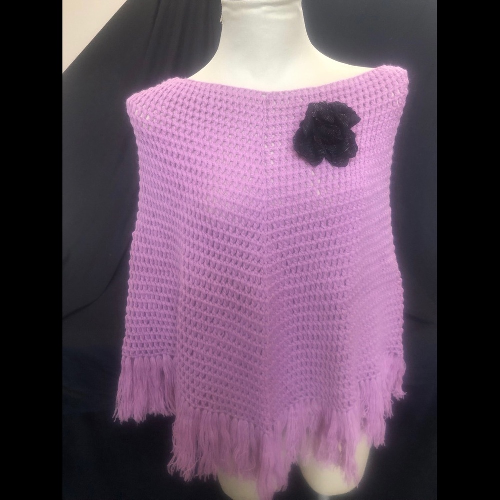 REDfish DESIGNS Shrug Poncho with Fringe